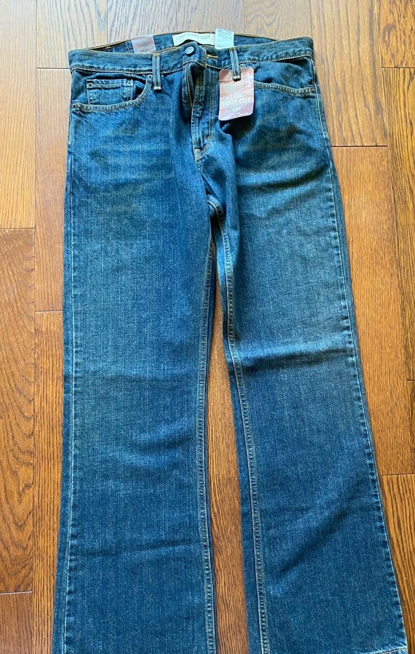 NWT Levi’s 527 Low Boot Cut Jeans Men’s 34x32 Dark Wash Denim